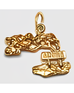 10K Yellow Gold Map of Aruba Charm