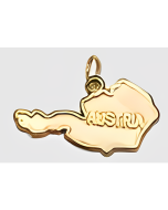 10K Yellow Gold Map of Austria Charm