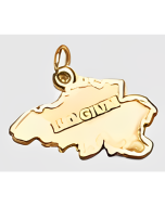 10K Yellow Gold Map of Belgium Charm