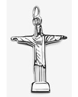 Silver 3D Brazilian Statue of Christ Charm