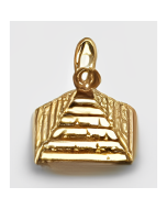 10K Yellow Gold 3D Pyramid of Egypt Charm