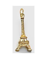 10K Yellow Gold 3D Eiffel Tower Charm