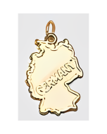 10K Yellow Gold Map of Germany Charm