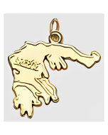 10K Yellow Gold Map of Greece Charm