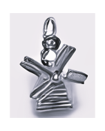 Silver 3D Holland Windmill Charm