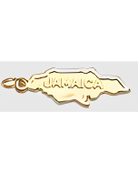 10K Yellow Gold Map of Jamaica Charm