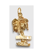 10K Yellow Gold Paradise Palm Tree Charm