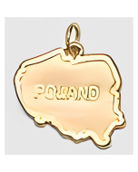 10K Yellow Gold Map of Poland Charm