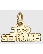 10K Yellow Gold I Love St. Thomas Charm