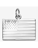 Silver Flag of USA Charm