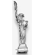 Silver 3D Statue of Liberty Charm