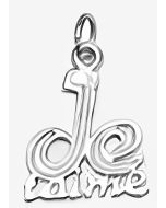 Silver French Charm (Je T'aime)