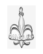 Silver Quebec Fleur de Lis Pendant