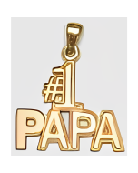 10K Yellow Gold "#1 PAPA" Charm