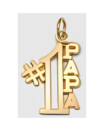 10K Yellow Gold "#1 PAPA" Charm