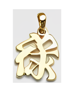 10K Yellow Gold Chinese Pendant (Wealth)