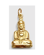 10K Yellow Gold 3D Buddha Charm