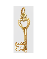 10K Yellow Gold Mini #13 Key Charm