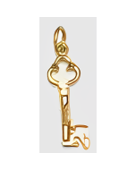 10K Yellow Gold Mini #21 Key Charm