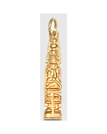 10K Yellow Gold Totem Pole Pendant