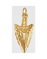 10K Yellow Gold Mini Arrowhead Charm