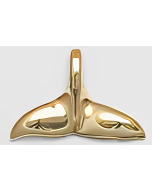 10K Yellow Gold 3D Whale's Tail Pendant