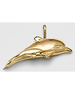 10K Yellow Gold Dolphin Pendant