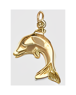 10K Yellow Gold Dolphin in the Air Charm