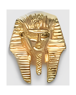 10K Yellow Gold 3D King Tutankhamun Pendant