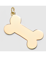 10K Yellow Gold Flat Dog Bone Pendant