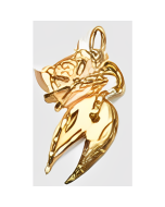 10K Yellow Gold Annoyed Cat Charm