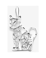 Silver Filigree Cat Pendant