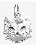 Silver Cat's Face Charm