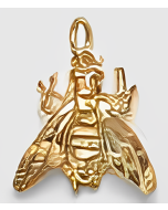 10K Yellow Gold 3D Fly Charm