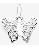 10K White Gold Small Butterfly Charm