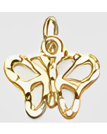 10K Yellow Gold Small Butterfly Charm