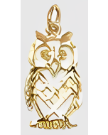 10K Yellow Gold Owl Charm