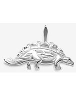Silver Stegosaurus Pendant