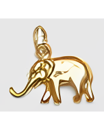 10K Yellow Gold 3D Elephant Charm