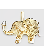 10K Yellow Gold C.Z. Elephant Pendant