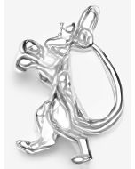 Silver 3D Kangaroo Charm