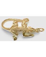 10K Yellow Gold 3D Iguana Pendant