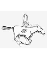 Silver Galloping Horse Charm