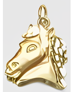 10K Yellow Gold Horse's Face Pendant