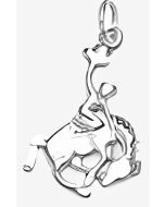 Silver Rodeo Cowboy Charm