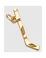 10K Yellow Gold Hockey Stick Charm