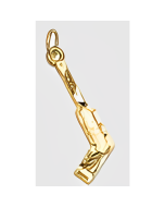 10K Yellow Gold Goalie Stick Charm