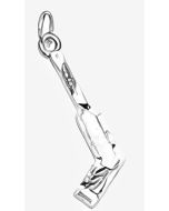 Silver Goalie Stick Charm