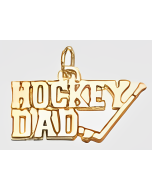 10K Yellow Gold Hockey Dad Pendant
