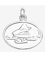 Silver Snowmobile Charm